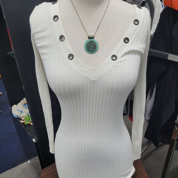 Brand New NWOT Women's Guess SLim Ribbed Stretch Body Dress - Size XS. - Picture 1 of 9